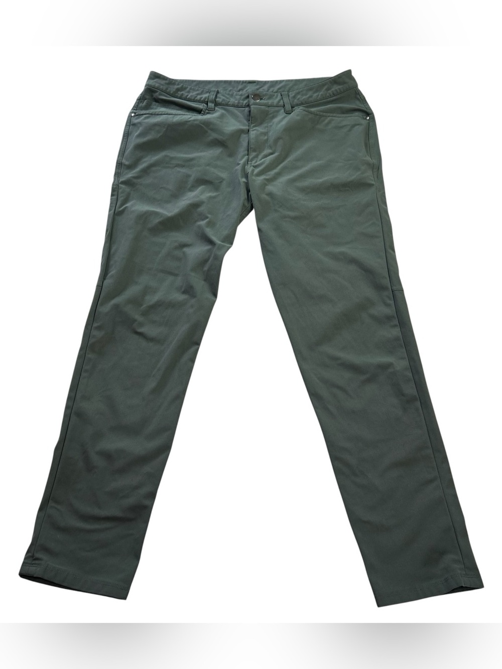 Lululemon ABC Slim-Fit 5 Pocket Pant Warpstreme Men’s 34x31 Green Stretch